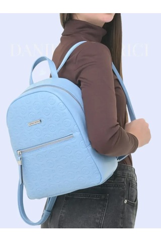 Daniele Patrici Şehir A5 Deri Sırt Çantası 210533438 Açık Mavi