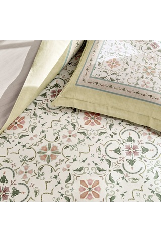 Linens Solara Pamuk Saten Çift Kişilik Nevresim Takımı Sarı Sarı