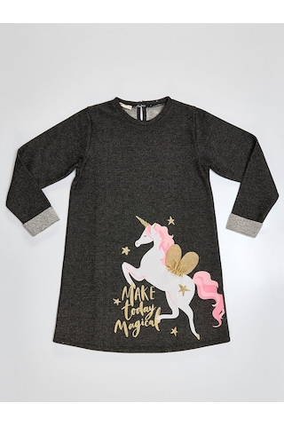 Denokids Mushi Kanatlı Unicorn Elbise Çok Renkli