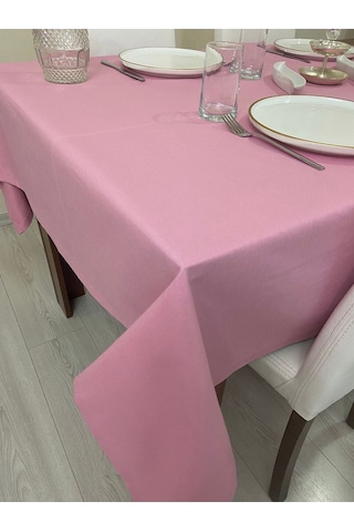 Sıvı Geçirmez Dertsiz Masa Örtüsü Pembe 25 Parça