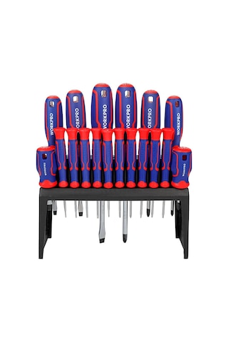 Workpro Wp200506 18 Parça Duvar Askı Aparatlı Profesyonel Cr-v Manyetik Tornavida Seti