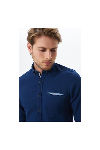 AR-MA Arma Erkek Denim Jean Slim Fit / Dar Kesim Kot Dokuma Gömlek K9gkd1070 Lacivert