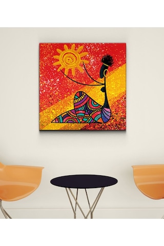 Afrikalı Kadın Ahşap Tablo 4mm