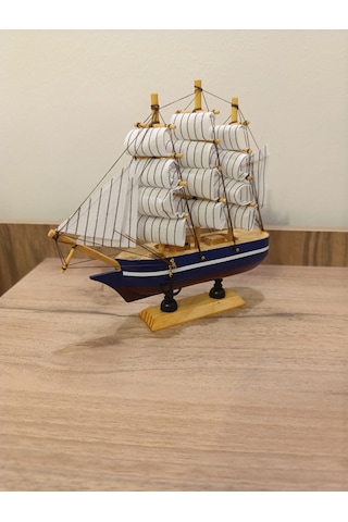 Yelkenli Ahşap Gemi-dekoratif-mdl 1005-20 Cm Karışık