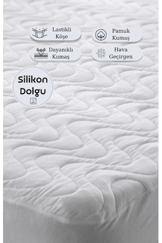 Sıvı Geçirmez Tek Kişilik Alez Beyaz