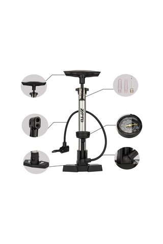 Ximistore9 Alüminyum Allyumunlu 160psı Yüksek Basınçlı Hava Pompa, Presta-schrader Valfli, Bisiklet-motosiklet-araba Topları İçin, Gümüş Renkli