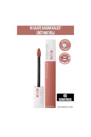 Super Stay Matte Ink Likit Mat Ruj 65 Seductress & Lifter Gloss Dudak Parlatıcısı 003 Moon pktlftr3ssty65-9133 Diğer