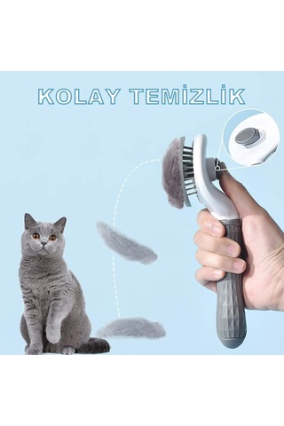 Jialan Kedi Köpek Tarağı Tüy Temizleme Otomatik Temizlenen