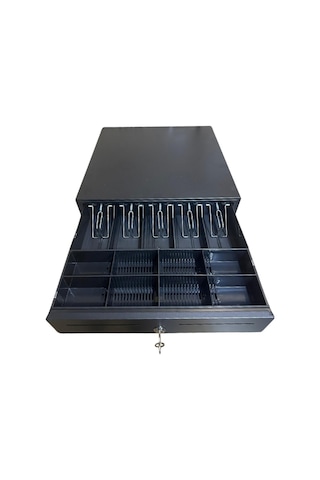 Dbpos Nt-335 Metal Para Çekmecesi 5 Gözlü Plastik Alt Tabla Cm 41 X 41 X 11 Cm