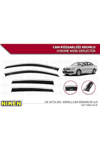 Vw Jetta 2011 Sonrası Kromlu Cam Rüzgarlığı Niken 4Lü Set