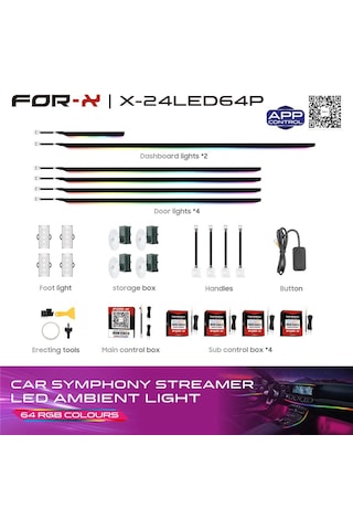 For-x X-led64 İç Ambiyans Aydınlatma Seti