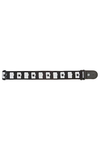 Gitar Askısı Dokuma Yıldız/siyah Beyaz Rock Star