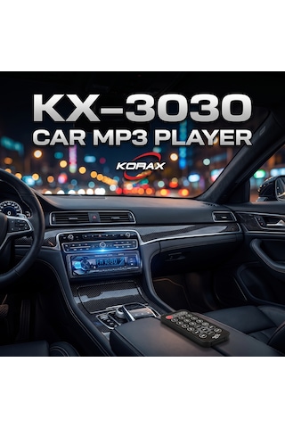 Korax Kx-3030 Bluetooth Çift Usb Girişli Rgb Çok Renkli Oto Teyp 4 X 50 W / Microsd / Aux