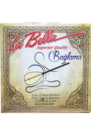 La Bella Sbh Kısa Sap Saz Teli 0.18 La Bella Sbh Kısa Sap Saz Teli 0.18