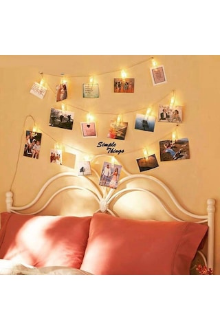 Vıp 2 Metre Pilli Mandal Led Işık Dekoratif Romantik Mandal Işık Gün Işığı Led Işık Pilli Led Işık Gün Işığı