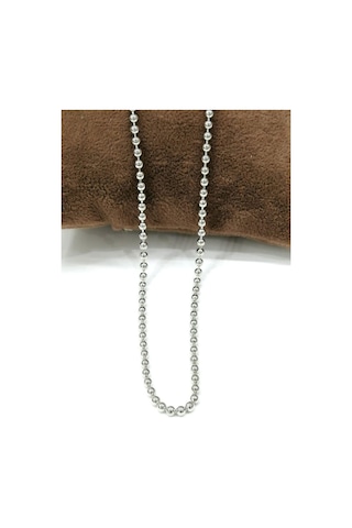 Omar Silver Unisex Top 2,5 Mm Rodyum Kaplama Gümüş Kolye Zincir O