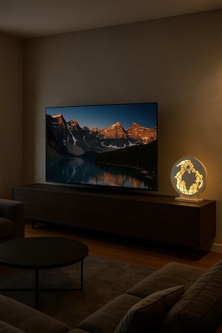 Evode Design Dünya Haritası Figürlü Led Dekoratif Obje Ahşap