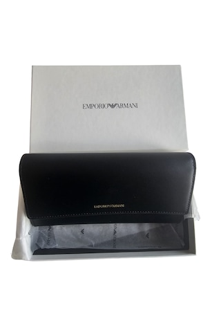 Emporio Armani Kadın Cüzdan Düz Siyah