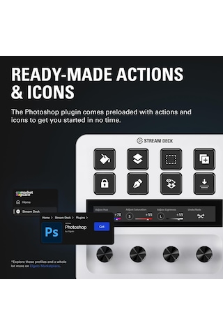 Elgato Stream Deck + White, Ses Mikseri, Canlı Üretim Ve Stüdyo D