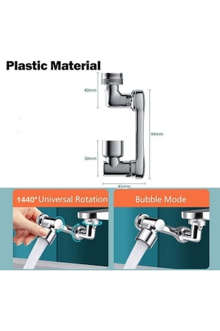 Jms 1440 Dönebilen Musluk Püskürtme Kafası Havalandırıcı Fıskiye TekDerece