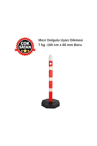 Ağırlıklı 7 Kg Mıcır Dolgulu Uyarı Dikmesi - 60x100 Cm