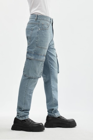 Banny Jeans Erkek Kargo Cep Jean Pantolon Açık Mavi