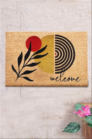 Co Co Sonce 40x60 cm Doğal Ko ko Kıl paspas,Hindistan Naturel Kapı Önü Paspası