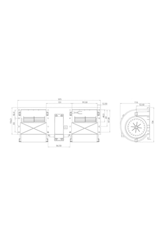 Kormas 12v Kalorifer Motoru Blower 3 Devir 325 136 116 Mm