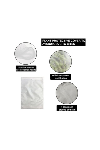 Yifomall 5 Adet 300x250 Mm Nedenli Bitki Koruma Kılıfı - Hava Geçirgen, Işık Geçirgen, Haşere Ve Kuş Engeli, Kolay Sabitleme İpi