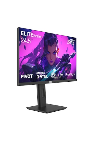 Dragos EliteSeries E245FHD300 24.5" 1 MS 300 Hz FreeSync G-Sync IPS Pivot Oyuncu Monitörü