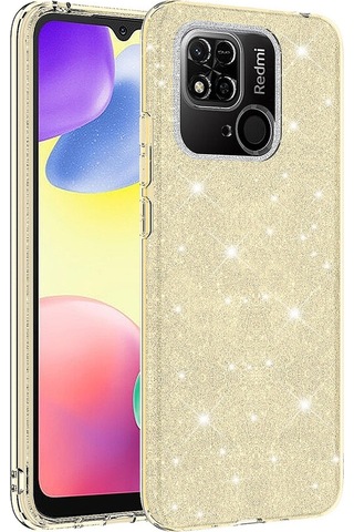 Xiaomi Uyumlu Redmi 10c Kılıf Zore Parıltılı Simli Shining Silikon