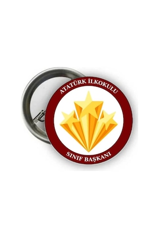 Sınıf Başkanı Rozeti - Başkan Rozeti Renkli