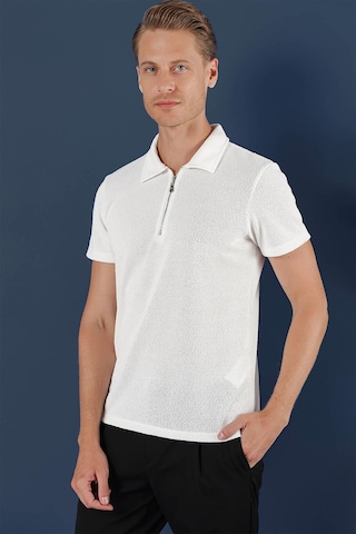 Efor Ts 871 Slim Fit Ekru Spor T-shirt Ekru