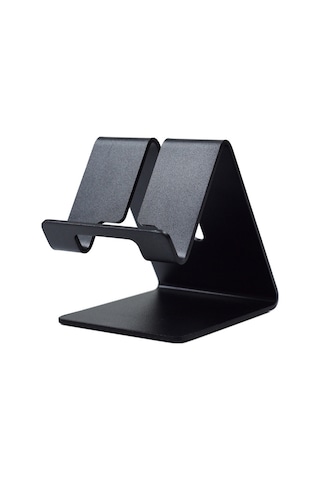 Mufunye Alüminyum Masaüstü Tutucu: Evet/radyo/tablet İçin Açılır, Kaymazsız Silikon, Şarj Delikli, Ergonomik Açı, Ev/ofis Kullanıma Uygun Siyah