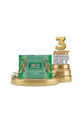 Safia Zeytinyağlı Banyo Sabunu 3x600 Gr Zeytinyağı