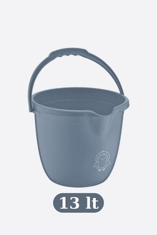 Flosoft Bebek Banyo Kovası, Saplı Oluklu Çok Amaçlı Kova 13 Litre Çok Renkli
