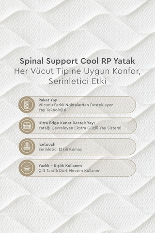 Yataş Bedding Spinal Support Cool RollPack Pocket Yaylı Ortopedik Yatak 160x200 cm
