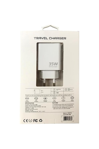 Elba Elb11 Elb-35w Usb 35w Hızlı Şarj Akım Koruma Ev Şarj Kafa