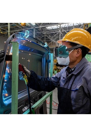 Aubyhe Kafa Tutan Otomatik Fotoğraf Filtreli Kaynak Maske - Kaynakcılar İçin Göz Koruyucu Kalkan