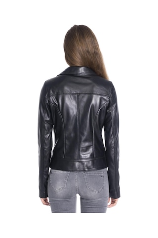 Derinss Dka2048 Hakiki Deri Kadın Siyah Mont