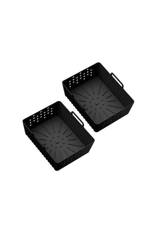 Ulzyvf Sl400uk/sl401 Siyah Silikon Kaplamalı 2'li Air Fryer Yedek Parça Siyah