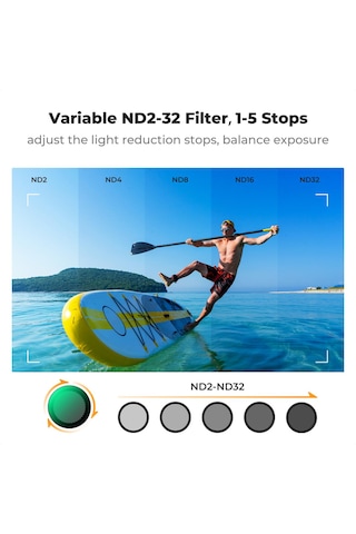 K&f Concept Variable Nd2-32 Filter Djı Osmo Action 3/4/5 Pro Uyumlu