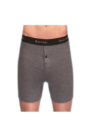 Berrak Erkek Siyah 1059 Likralı Düğmeli Boxer 3'Lü 001