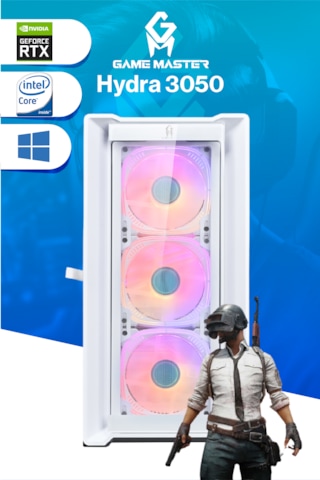 Game Master Hydra 3050-32 i3-12100F 32 GB 512 GB M.2 SSD Free Dos Masaüstü Oyuncu Bilgisayarı