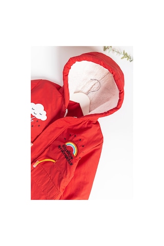 Baby&Kids Gökkuşağı İşlemeli Peluş Astarlı Kız Çocuk Mont 001