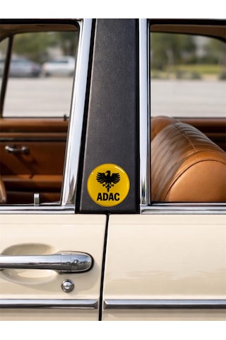 Adac Damla Sticker Etiket Kabartmalı 3d Silikon Direk Arması Adac Epoksi 2adet 3,5x3,5cm Sarı