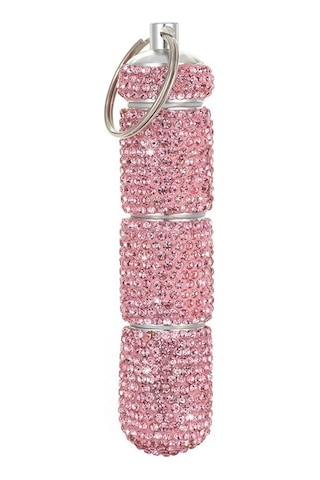 3'ü 1 Arada Bling Hap Kutusu Taşınabilir Mini Yapay Elmas Hap Kutusu 3 Bölmeli Ins Style Küçük Hap Tutucu Seyahat Düzenleyici Pembe,