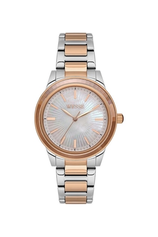 Wesse Wwl110802 Çelik Rose Gold/gri 37 Mm Kadın Kol Saati