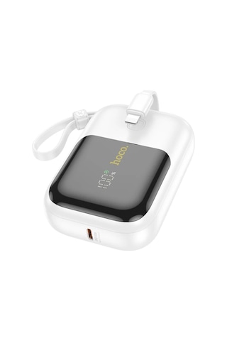 Hoco Q20 Fountain 10000mah 22.5w+pd20w Dijital Göstergeli Kablolu Powerbank Beyaz BEYAZ