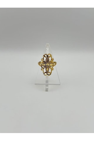 Arnes Jewelry Çelik 22 Ayar Altın Kaplama Ayarlanabilir Yüzük Ar494nes Gold